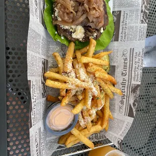Blue cheese open face!