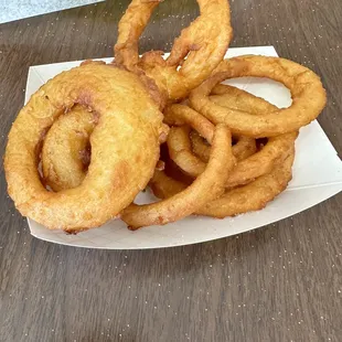 a pile of onion rings