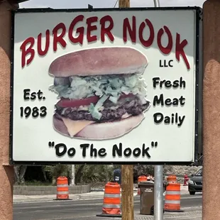 a sign for a fast food restaurant