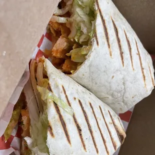 Southwest crispy chicken wrap