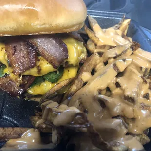 The Contact double with extra bacon and Special Ops fries