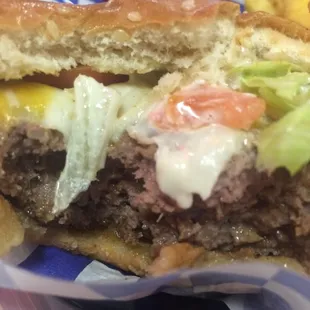 Pelican burger... Cheesy... So good!!!!