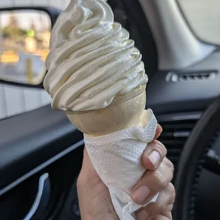 The ice cream cone was yummy