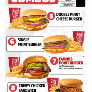 a menu for a fast food restaurant