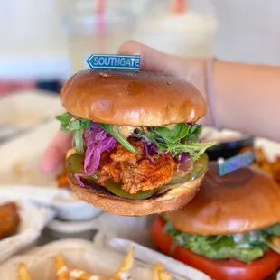 Hot Chicken Burger Combo