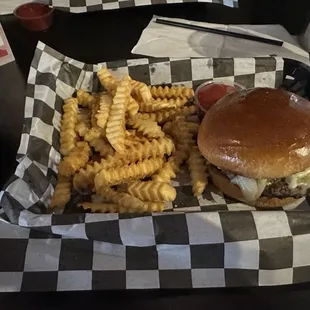 urger and fries