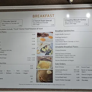 Breakfast Menu