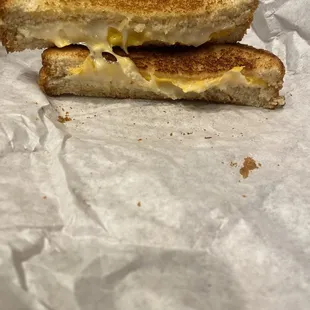 Grill cheese sandwich. Gooey goodness