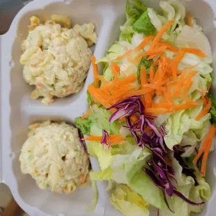 Side of Mac salad &amp; garden salad