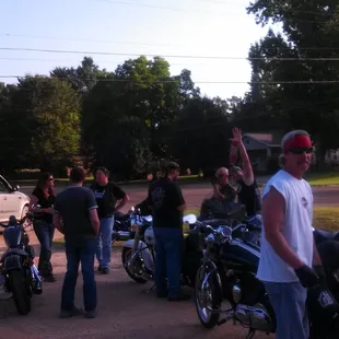 Some of our wonder bikers getting ready to take off for a trip 2013
