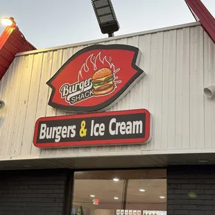 Storefront entrance and signage