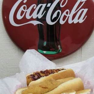 Little Chick Snack.  As simple as a yummy Chicken Strip on a toasted hotdog bun.  SImple Perfection.  Perfect little snack for on the go.