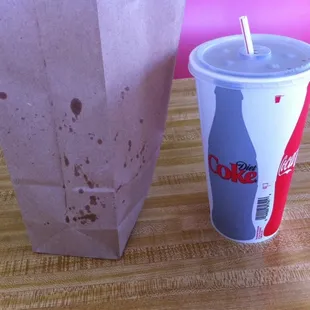 You can tell by the bag all the greasy goodness inside!