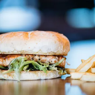 Salmon Godzilla Burger