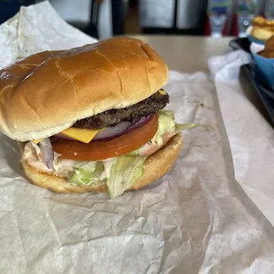 Mouth watering burger