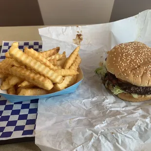 Western Bacon Cheese Burger with Fries