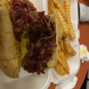 Dry pastrami. Edible but unsatisfactory.