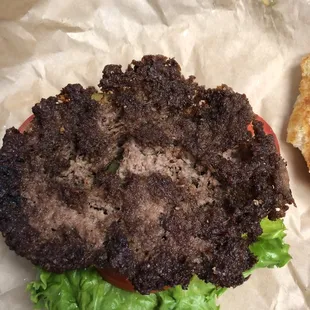 My thin see through burnt patty