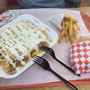 Large Buffalo Chicken Fries, Small Fries, Grilled Chicken Sandwich