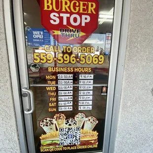 Front door and hours of operation: OPEN 7 Days a week 10am - 9pm