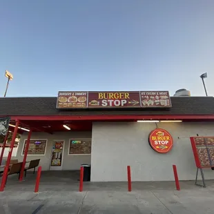 Exterior. Parking to the East and in back, drive thru