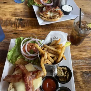 The Brunch Burger and The Chicken BLT