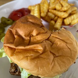 Bulgogi Burger with the best fries ever!