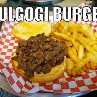 Bulgogi burger combo