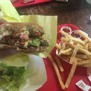 Mexican burger with bacon &amp; guac....delicious!