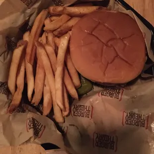 Turkey burger and side of fries