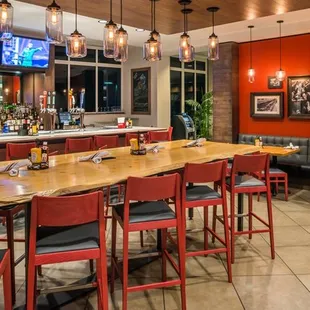 the interior of a restaurant