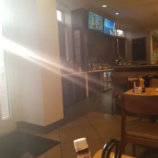 Nice family friendly atmosphere, with a full bar, TV's, good food and great service.