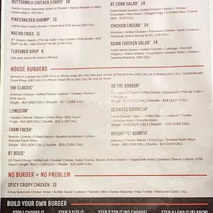 Menu as of December 2021.