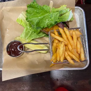 Lettuce wrap instead of a bun.