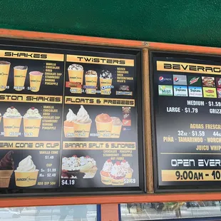 Desert Menu