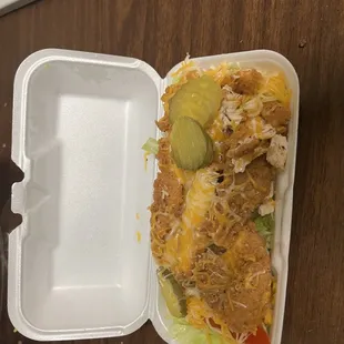 This is the small salad we were charged $7.25