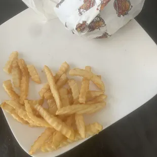 This was over $10 and I literally love the french fries so I don't understand I just will not order them anymore