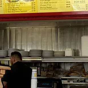 a man working in the kitchen