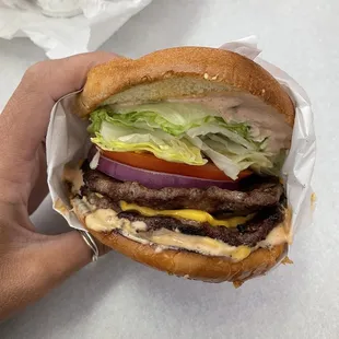 Double cheese burger
