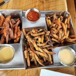 Fry trio: regular,  sweet ND truffle!