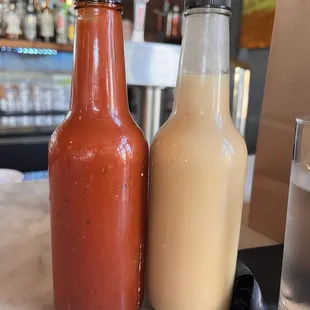 Restaurant made ketchup and mayo