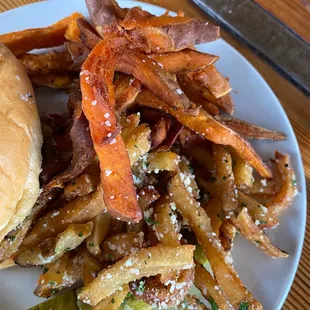 Truffle Fries and Sweet Potato Fries