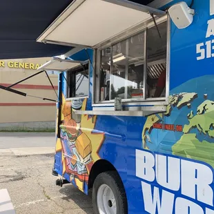 Serving window an tv