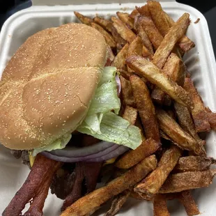 Classic with Cajun fries