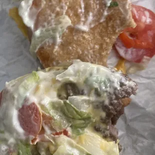 This is the burger I received from Burger Zone.