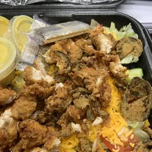 Spicy Fried Chicken Salad