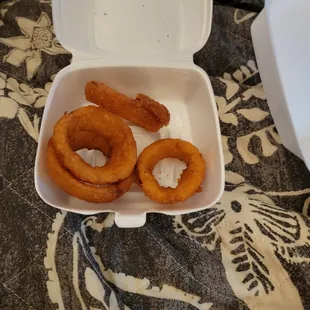 This is what we got for onion rings minus 2 small rings.