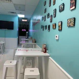 Seating and wall decor photo