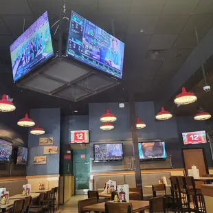 the inside of a restaurant