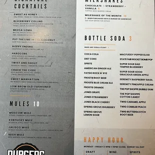 Drink Menu